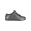 Black Polyethylene Men SneakerUnleash your dynamic style with Calvin Klein’s immaculately designed sneakers. These bold sports shoes are not just about style; they come with a removable footbed, ensuring maximum comfort for the modern man on the move. Cra