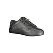 Black Polyethylene Men SneakerUnleash your dynamic style with Calvin Klein’s immaculately designed sneakers. These bold sports shoes are not just about style; they come with a removable footbed, ensuring maximum comfort for the modern man on the move. Cra