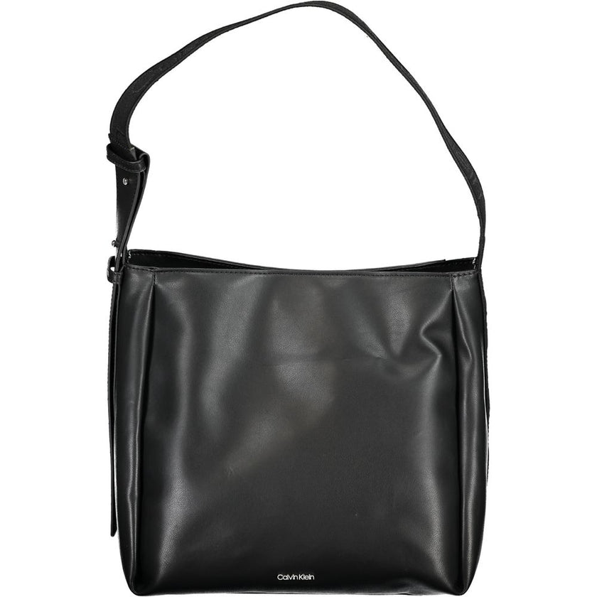 Black Polyester HandbagBAG 1 ADJUSTABLE SHOULDER HANDLE, 2 COMPARTMENTS, 1 CENTRAL POCKET, 1 INTERNAL DOCUMENT POCKET, CONTRASTING DETAILS, ZIP AND MAGNET CLOSURE, LOGO, 50% RECYCLED POLYESTERBlack Polyester Handbag${tagsCalvin KleinAulae Black Polyester