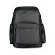 Black Polyester BackpackBACKPACK 1 HANDLE, ADJUSTABLE STRAPS, 1 EXTERNAL POCKET, 2 EXTERNAL SIDE POCKETS, 1 EXTERNAL COMPARTMENT WITH LAP-TOP HOLDER, 1 INTERNAL COMPARTMENT, INTERNAL SPACES FOR DOCUMENT AND PEN HOLDER, CONTRAST DETAILS, ZIP CLOSURE, LOGOB