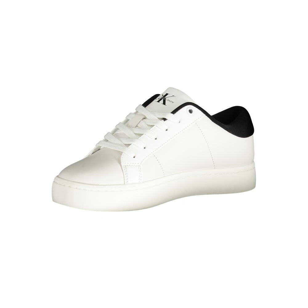 White Polyester SneakerSPORTS FOOTWEAR WITH LACES, CONTRAST DETAILS, PRINT, LOGO, 50% RECYCLED THERMOPLASTIC RUBBERWhite Polyester Sneaker${tagsCalvin KleinAulae White Polyester Sneaker Calvin KleinAulae White Polyester Sneaker SPORTS FOOTWEAR WITH LACES,