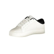 White Polyester SneakerSPORTS FOOTWEAR WITH LACES, CONTRAST DETAILS, PRINT, LOGO, 50% RECYCLED THERMOPLASTIC RUBBERWhite Polyester Sneaker${tagsCalvin KleinAulae White Polyester Sneaker Calvin KleinAulae White Polyester Sneaker SPORTS FOOTWEAR WITH LACES,