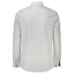 White Cotton Men ShirtElevate your wardrobe with the pristine sophistication of Calvin Klein. This long-sleeve striped shirt features a sleek Italian collar and 1-button cuffs for a defined, modern look. A single pocket and subtle logo application reflect