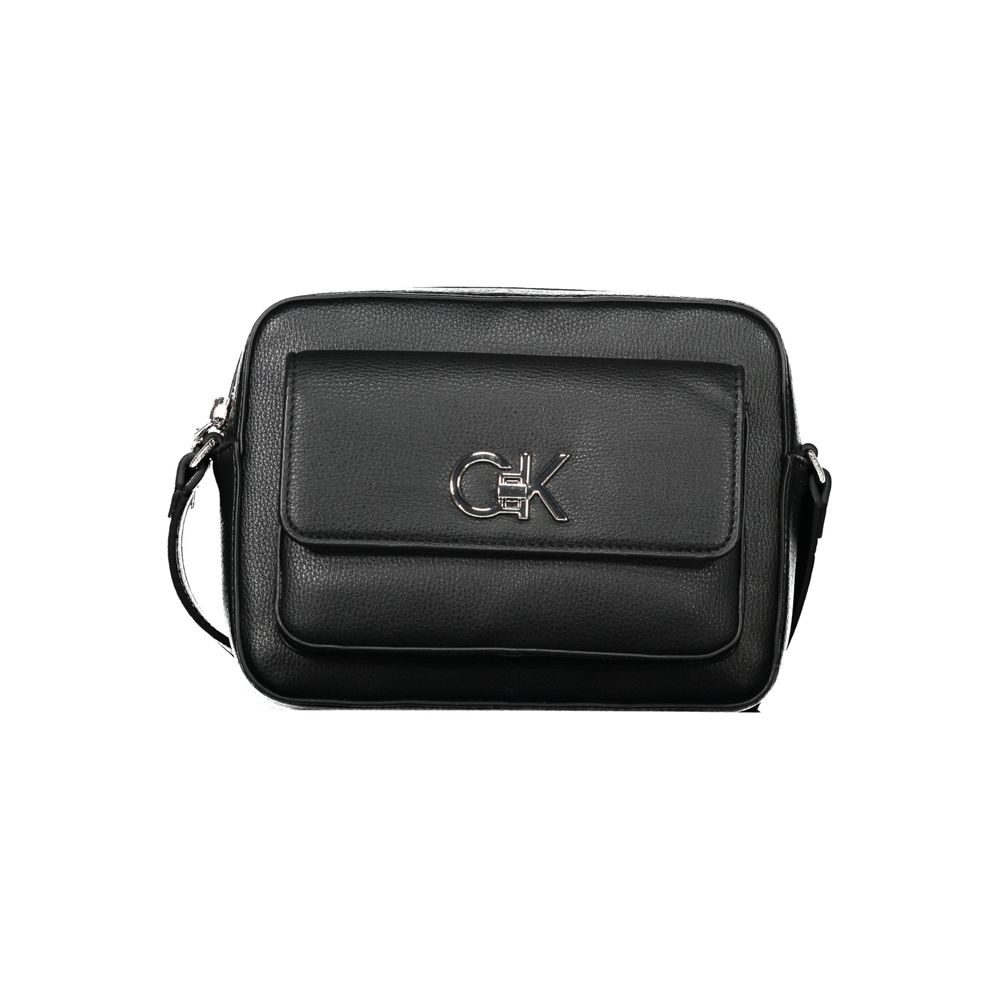 Black Polyethylene Women HandbagElevate your accessory game with the sleek Calvin Klein shoulder bag, epitomizing urban-chic with its minimalist design and bold logo detail. Functional yet sophisticated, it boasts an adjustable strap, ensuring a perfect f