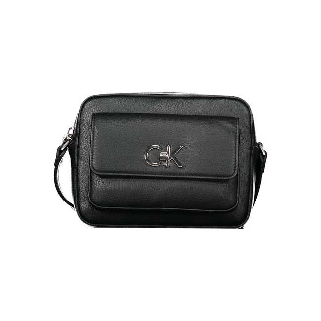 Black Polyethylene Women HandbagElevate your accessory game with the sleek Calvin Klein shoulder bag, epitomizing urban-chic with its minimalist design and bold logo detail. Functional yet sophisticated, it boasts an adjustable strap, ensuring a perfect f