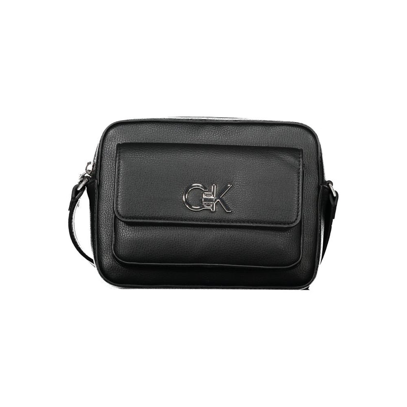 Black Polyethylene Women HandbagElevate your accessory game with the sleek Calvin Klein shoulder bag, epitomizing urban-chic with its minimalist design and bold logo detail. Functional yet sophisticated, it boasts an adjustable strap, ensuring a perfect f