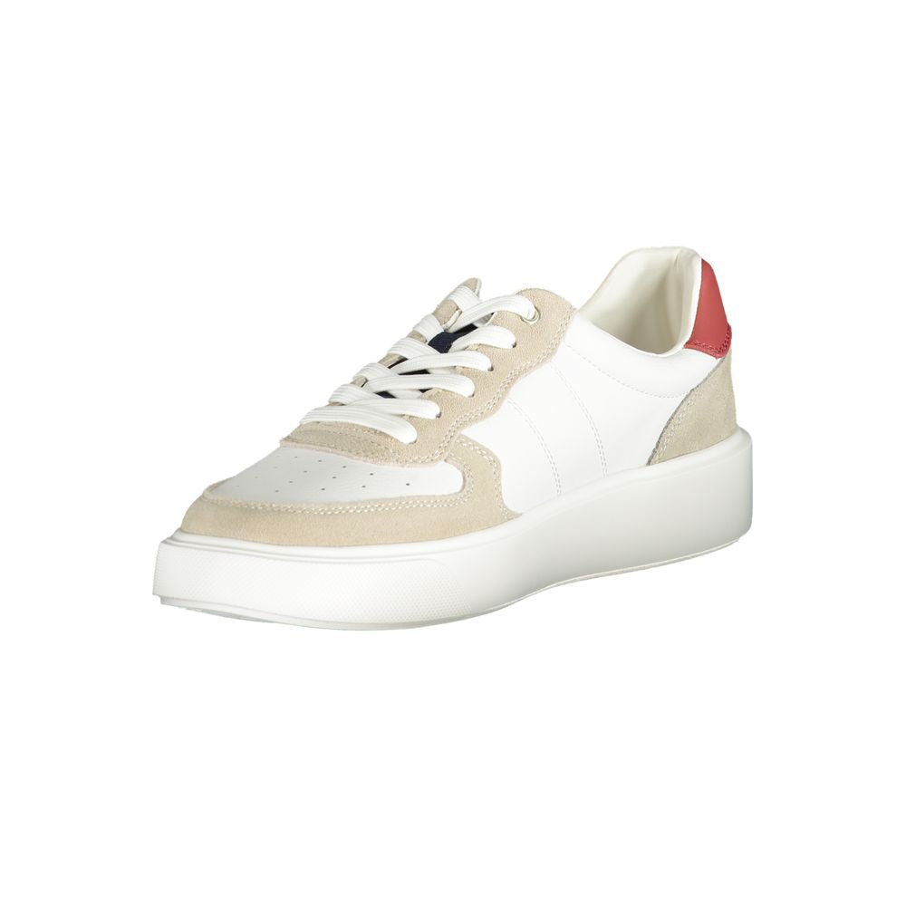 White Leather Synthetic Men’s Luxury Sneaker