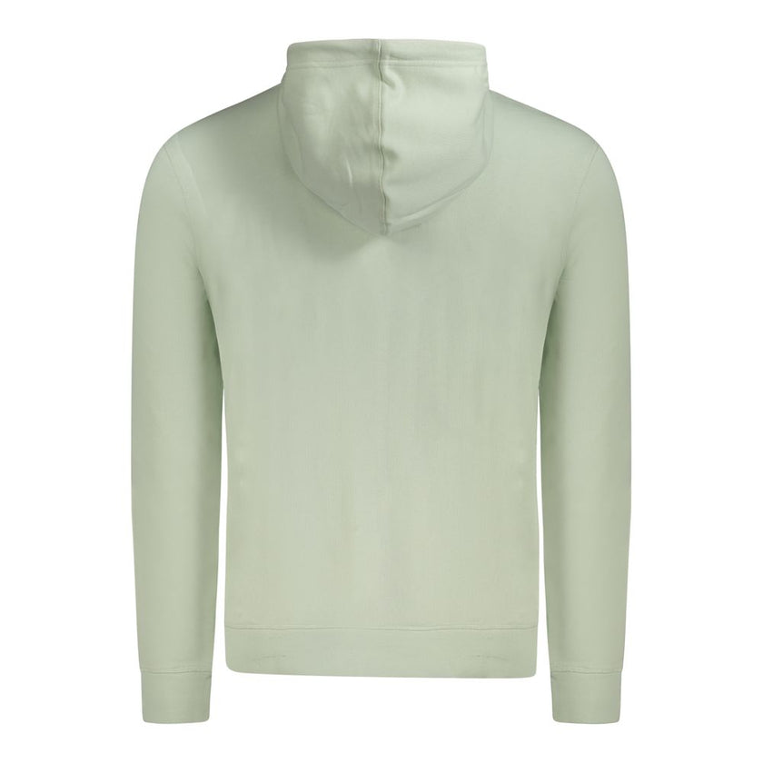 Green Cotton Men SweaterStep into effortless luxury with this Hugo Boss long-sleeved hooded sweatshirt, a perfect blend of comfort and style. This sophisticated piece is crafted from premium brushed cotton, ensuring a cozy feel with a durable finish. The