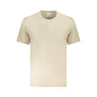 Beige Cotton Men T-ShirtExperience the epitome of sleek fashion with Calvin Klein’s latest creation that seamlessly melds sustainability and style. This short-sleeve T-shirt, with its crisp crew neck and eye-catching contrasting details, showcases the bra