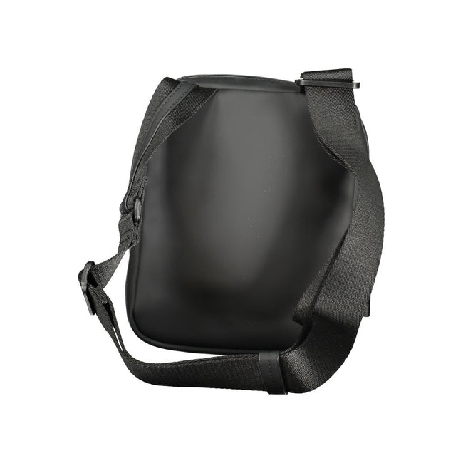 Black Polyester Men Shoulder BagStep out in bold sophistication with this Calvin Klein shoulder bag that effortlessly blends functionality with an edgy style. Designed for the modern individual, it features an adjustable shoulder strap for tailored comfor