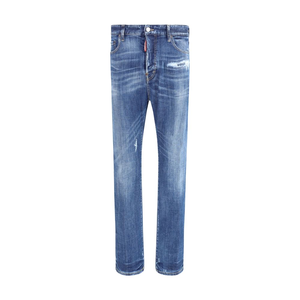 Blue Cotton Skinny JeansDsquared2’s 642 Jeans are a skinny model with a modern and sophisticated design, perfect for a bold and stylish look. The five-pocket model offers practicality and a slim cut that enhances the silhouette. The front button closure e