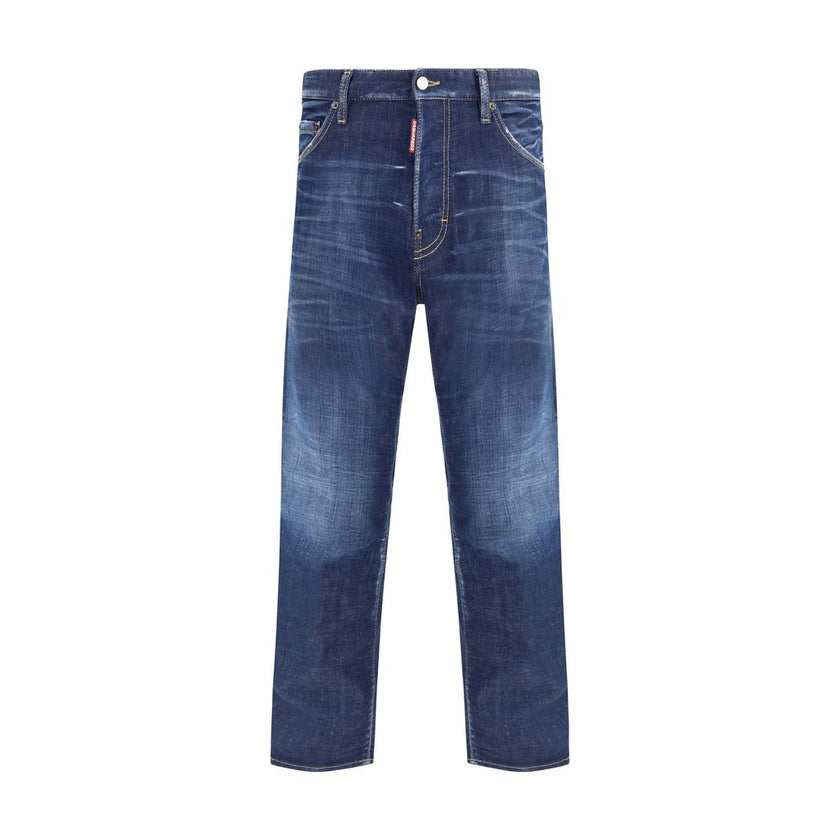 Blue Cotton Skinny JeansDsquared2’s Cool Guy Jeans are a skinny model with a modern and sophisticated design, perfect for a bold and stylish look. The five-pocket model offers practicality and a slim cut that enhances the silhouette. The zipper-and-button