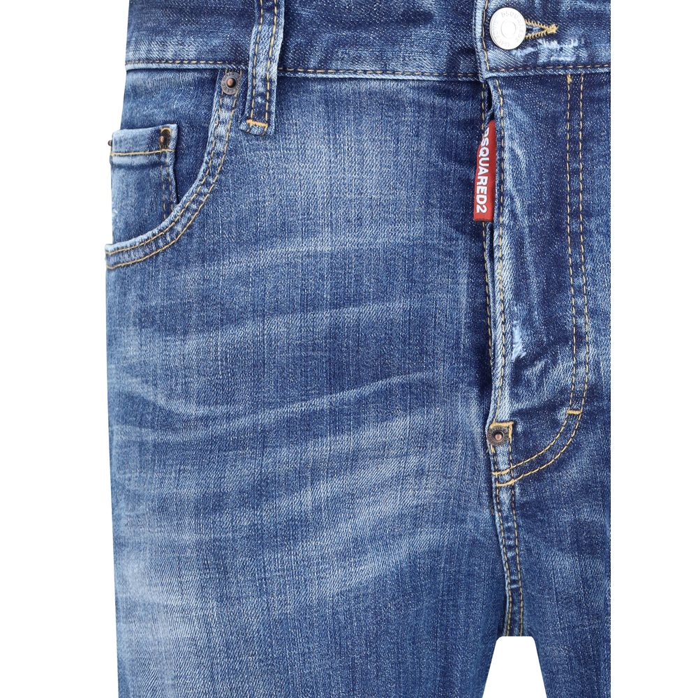 Blue Cotton Skinny JeansDsquared2’s 642 Jeans are a skinny model with a modern and sophisticated design, perfect for a bold and stylish look. The five-pocket model offers practicality and a slim cut that enhances the silhouette. The front button closure e