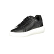 Black Polyethylene Men SneakerElevate your sneaker game with these Calvin Klein sports shoes, a testament to bold aesthetics and comfort. Featuring a sleek black colorway, these kicks are crafted for the trendsetters. The contrasting details add a dash of