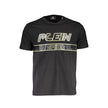 Black Cotton Men TShirtDive into the athleisure trend with this statement-making Plein Sport short sleeve t-shirt. Crafted from pure, breathable cotton, it features a striking front print that channels bold urban vibes, while the iconic Plein Sport logo h