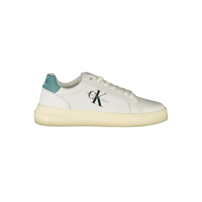 Sleek White Sneakers with Eco-Conscious DesignStep into sustainable style with these sleek white sneakers, perfect for adding a sporty edge to any outfit. With laces, eye-catching print, and contrast details, they marry comfort with fashion effortlessly.
