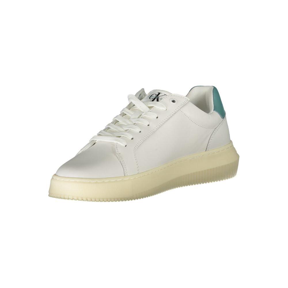 Sleek White Sneakers with Eco-Conscious DesignStep into sustainable style with these sleek white sneakers, perfect for adding a sporty edge to any outfit. With laces, eye-catching print, and contrast details, they marry comfort with fashion effortlessly.