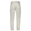 White Cotton Men's JeansElevate your wardrobe with the timeless sophistication of Calvin Klein’s white Dad Jeans. A style that boldly defies trends, these jeans boast a comfortable yet stylish silhouette with classic 5-pocket detailing and a secure button