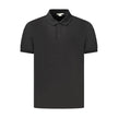 Black Cotton Men Polo ShirtElevate your wardrobe with a touch of sophistication in this Calvin Klein Classic Fit Polo. Crafted for those who demand both comfort and style, this short sleeve polo boasts a sleek black hue, complemented by the iconic Calvin