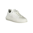 White Polyethylene Women SneakerStep into the epitome of sporty elegance with these Calvin Klein sneakers, boasting a pristine white palette elevated by eye-catching silver accents. A perfect blend of style and comfort, these shoes feature a removable foo