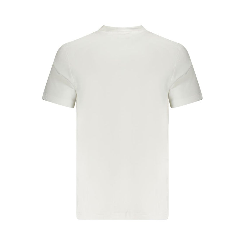 White Cotton Men T-ShirtElevate your wardrobe essentials with this Calvin Klein masterpiece. A fresh white hue is the canvas for a bold logo print that exudes confidence and contemporary edge. Crafted from high-quality, regenerative cotton, this crew neck