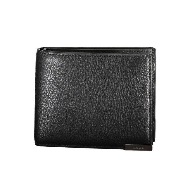 Black Leather Men WalletEmbark on your next journey with a dash of sophistication and security. This Calvin Klein wallet is not just an accessory; it’s a statement. Crafted in sumptuous leather, it features a sleek design that includes two spacious compar
