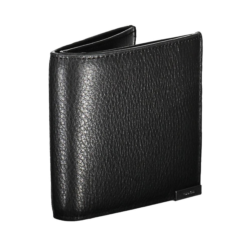 Black Leather Men WalletEmbark on your next journey with a dash of sophistication and security. This Calvin Klein wallet is not just an accessory; it’s a statement. Crafted in sumptuous leather, it features a sleek design that includes two spacious compar