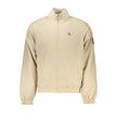 Beige Polyamide Men JacketDare to stand out with the unmistakable allure of Calvin Klein. This beige long-sleeve jacket isn’t just a statement of style, it’s a commitment to sustainability with its recycled fabric. Adorned with a striking print and the ic