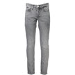 Gray Cotton Men JeansStep into the epitome of sleek sophistication with Calvin Klein’s Slim Taper Jeans. Perfectly engineered to blend style with comfort, these jeans boast an unmatched fit that’s both contemporary and timeless. Made for the modern trends