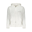 White Cotton Men's Hooded SweaterElevate your casual wardrobe with the sleek sophistication of Calvin Klein. This white hooded sweatshirt promises to be the cornerstone of urban-cool ensembles. Crafted with 95% regenerative cotton, it’s as eco-conscious a