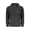 Black Cotton Men Sweater with Hood and Central PocketsDive into effortless sophistication with Calvin Klein’s sleek black hoodie. Designed for the modern trendsetter, this long-sleeved sweatshirt features a brushed finish that epitomizes casual luxury. Th