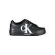 Black Leather Women SneakerUnleash the epitome of sporty chic with Calvin Klein’s trendsetting sneakers. Crafted for the fashion-forward, these shoes blend functionality with high-end style, featuring an eye-catching contrast detail and the iconic Calvin