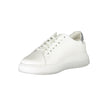 Chic White Sneakers with Contrast DetailsStep into sustainable style with Calvin Klein’s sporty footwear. Designed for the eco-conscious fashionista, these sneakers feature laces, contrast details, and the iconic logo on 50% recycled leather, offering bot