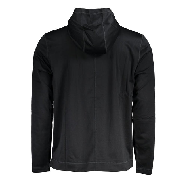 Black Polyester Men's Hooded SweaterUnleash the essence of street-savvy style with Calvin Klein’s hooded sweatshirt. A seamless fusion of functionality and urban flair, this black polyester sports sweatshirt features a prominent logo for that iconic fashi