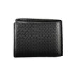 Sleek Black Leather Bifold Wallet with RFID BlockImmerse into the world of style and security with this sleek black leather wallet from Calvin Klein. Designed not only for aesthetic appeal but also with functionality in mind, it comes equipped with RFID b
