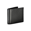 Sleek Black Leather Bifold Wallet with RFID BlockImmerse into the world of style and security with this sleek black leather wallet from Calvin Klein. Designed not only for aesthetic appeal but also with functionality in mind, it comes equipped with RFID b