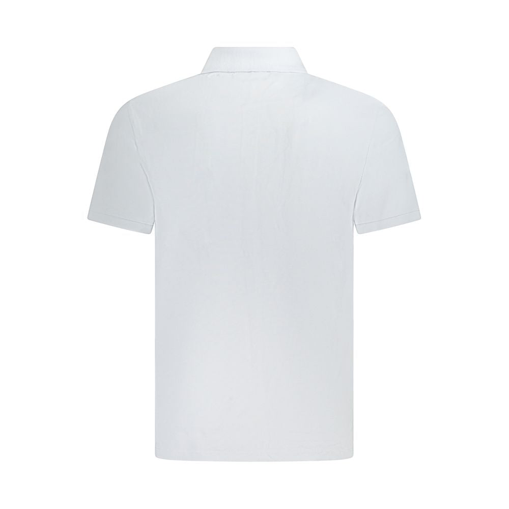 Light Blue Cotton Men Polo ShirtElevate your wardrobe with the timeless sophistication of Calvin Klein. This classic fit polo, tailored from premium cotton, is a perfect harmony of comfort and style. The Light Blue hue complements the subtle elegance with