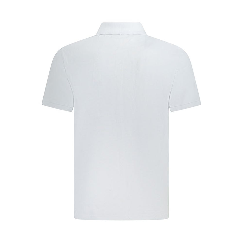 Light Blue Cotton Men Polo ShirtElevate your wardrobe with the timeless sophistication of Calvin Klein. This classic fit polo, tailored from premium cotton, is a perfect harmony of comfort and style. The Light Blue hue complements the subtle elegance with