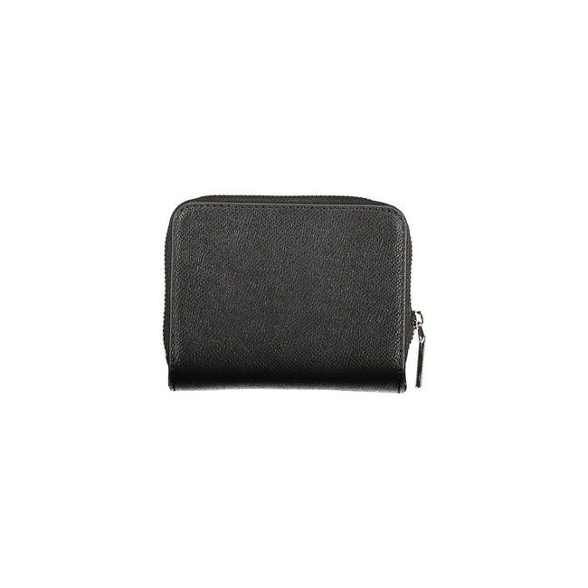 Black Polyethylene Women WalletDiscover the epitome of city-chic with the Calvin Klein wallet that blends functionality with sleek aesthetics. Boasting RFID-blocking technology safeguarding your cards, this accessory offers ample space with double card sl