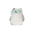 White Recycled Polyester Women SneakerElevate your sneaker game with these chic Calvin Klein sports shoes, crafted for the trendsetters seeking eco-conscious elegance. Their sleek white silhouette, punctuated by contrasting details, boasts a bold printed