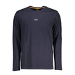Blue Cotton Men T-ShirtElevate your wardrobe with the epitome of sophistication—this Hugo Boss long sleeve T-shirt. Tailored to perfection for the modern trendsetter, it features a sleek crew neck and the iconic logo emblazoned with a standout application