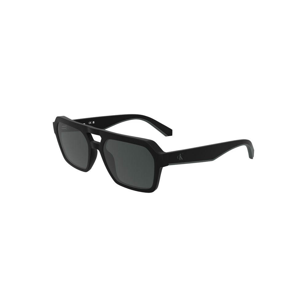 Black Bio-Based Men SunglassesElevate your gaze into the realm of high-fashion with these Calvin Klein bio-frame sunglasses. A must-have accessory for the trendsetting individual, each pair promises the perfect blend of sophistication and sustainability.