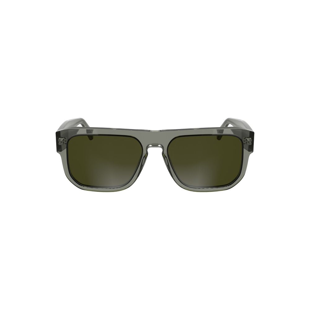Gray Acetate Men SunglassMake a statement with these Calvin Klein sunglasses, crafted for those who dare to stand out. The acetate frame boasts a bold square shape, complemented by the enigmatic smoke lenses that not only protect your eyes but also add an