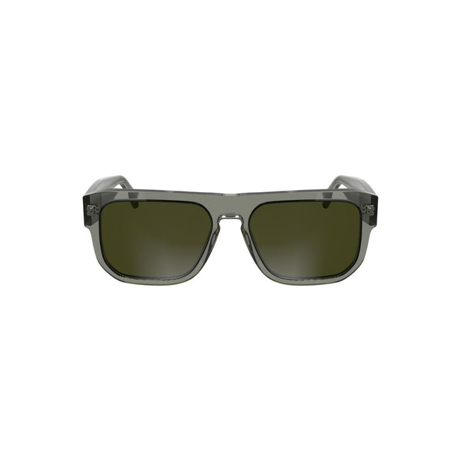 Gray Acetate Men SunglassMake a statement with these Calvin Klein sunglasses, crafted for those who dare to stand out. The acetate frame boasts a bold square shape, complemented by the enigmatic smoke lenses that not only protect your eyes but also add an