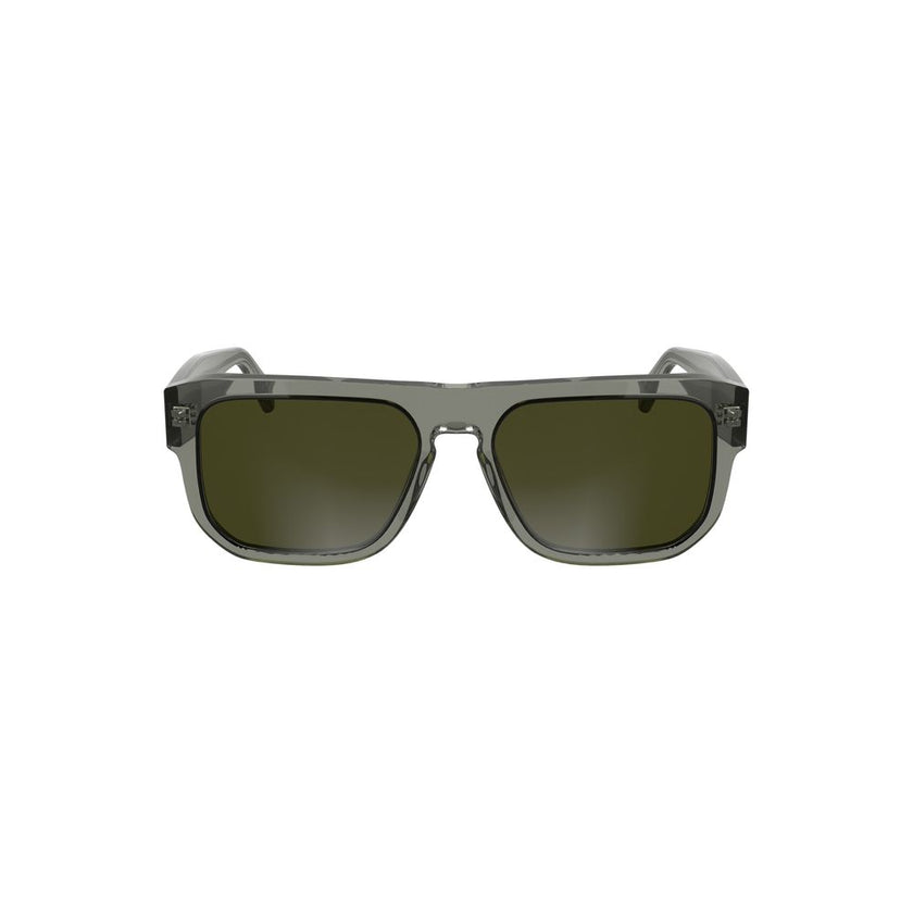 Gray Acetate Men SunglassMake a statement with these Calvin Klein sunglasses, crafted for those who dare to stand out. The acetate frame boasts a bold square shape, complemented by the enigmatic smoke lenses that not only protect your eyes but also add an