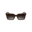 Red Bio-Based Fabric Women SunglassStep into the sunlight with sophistication wearing these Calvin Klein sunglasses, designed for the fashion-forward individual. The chic bio-based frames hug square brown lenses, exuding an eco-friendly allure, while the