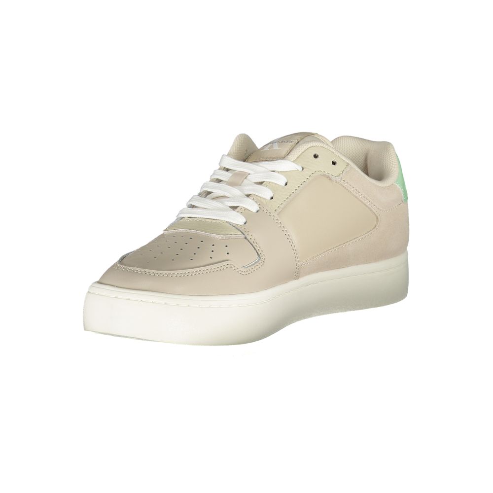Beige Polyester SneakerSPORTS SHOE WITH LACES, CONTRAST DETAILS, PRINT, LOGO, 50% THERMOPLASTIC RUBBER RECYCLEDBeige Polyester Sneaker${tagsCalvin KleinAulae Beige Polyester Sneaker Calvin KleinAulae Beige Polyester Sneaker SPORTS SHOE WITH LACES, CONTRAS