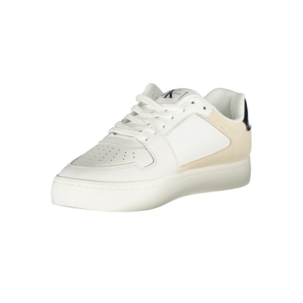 White Polyester SneakerSPORTS SHOE WITH LACES, CONTRAST DETAILS, PRINT, LOGO, 50% THERMOPLASTIC RUBBER RECYCLEDWhite Polyester Sneaker${tagsCalvin KleinAulae White Polyester Sneaker Calvin KleinAulae White Polyester Sneaker SPORTS SHOE WITH LACES, CONTRAS