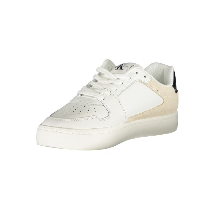 White Polyester SneakerSPORTS SHOE WITH LACES, CONTRAST DETAILS, PRINT, LOGO, 50% THERMOPLASTIC RUBBER RECYCLEDWhite Polyester Sneaker${tagsCalvin KleinAulae White Polyester Sneaker Calvin KleinAulae White Polyester Sneaker SPORTS SHOE WITH LACES, CONTRAS