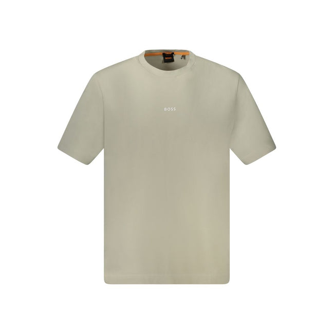 Beige Cotton T-ShirtSHORT SLEEVE T-SHIRT, RELAXED FIT, CREW NECK, APPLICATION, LOGO, ORGANIC COTTONBeige Cotton T-Shirt${tagsHugo BossAulae Beige Cotton T-Shirt Hugo BossAulae Beige Cotton T-Shirt SHORT SLEEVE T-SHIRT, RELAXED FIT, CREW NECK, APPLICATION,